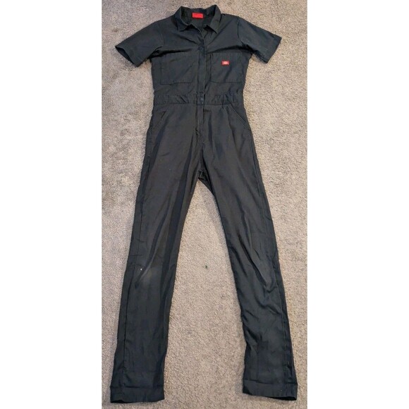 Dickies Short Sleeve Cotton Workwear Black Coveralls Women's Small - Picture 1 of 8